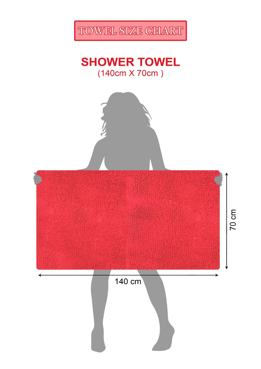 Embroidered Towel Set 3 Pcs with scalloped border