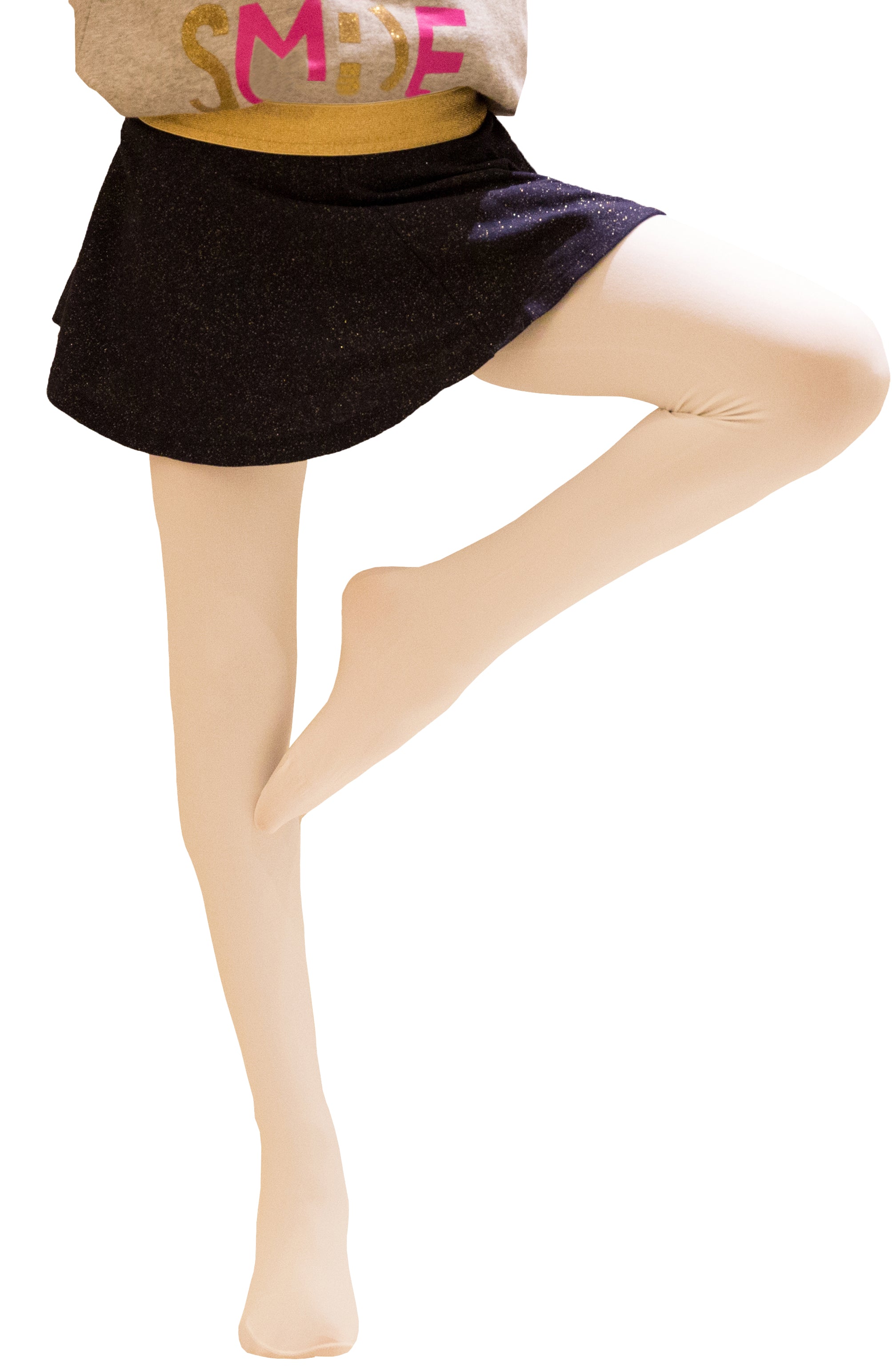 Semi-Opaque Plain Tights for Girls