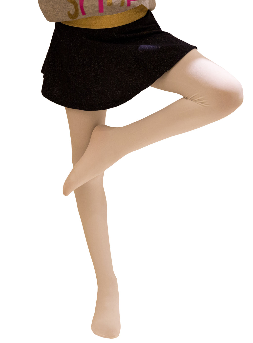 Semi-Opaque Plain Tights for Girls