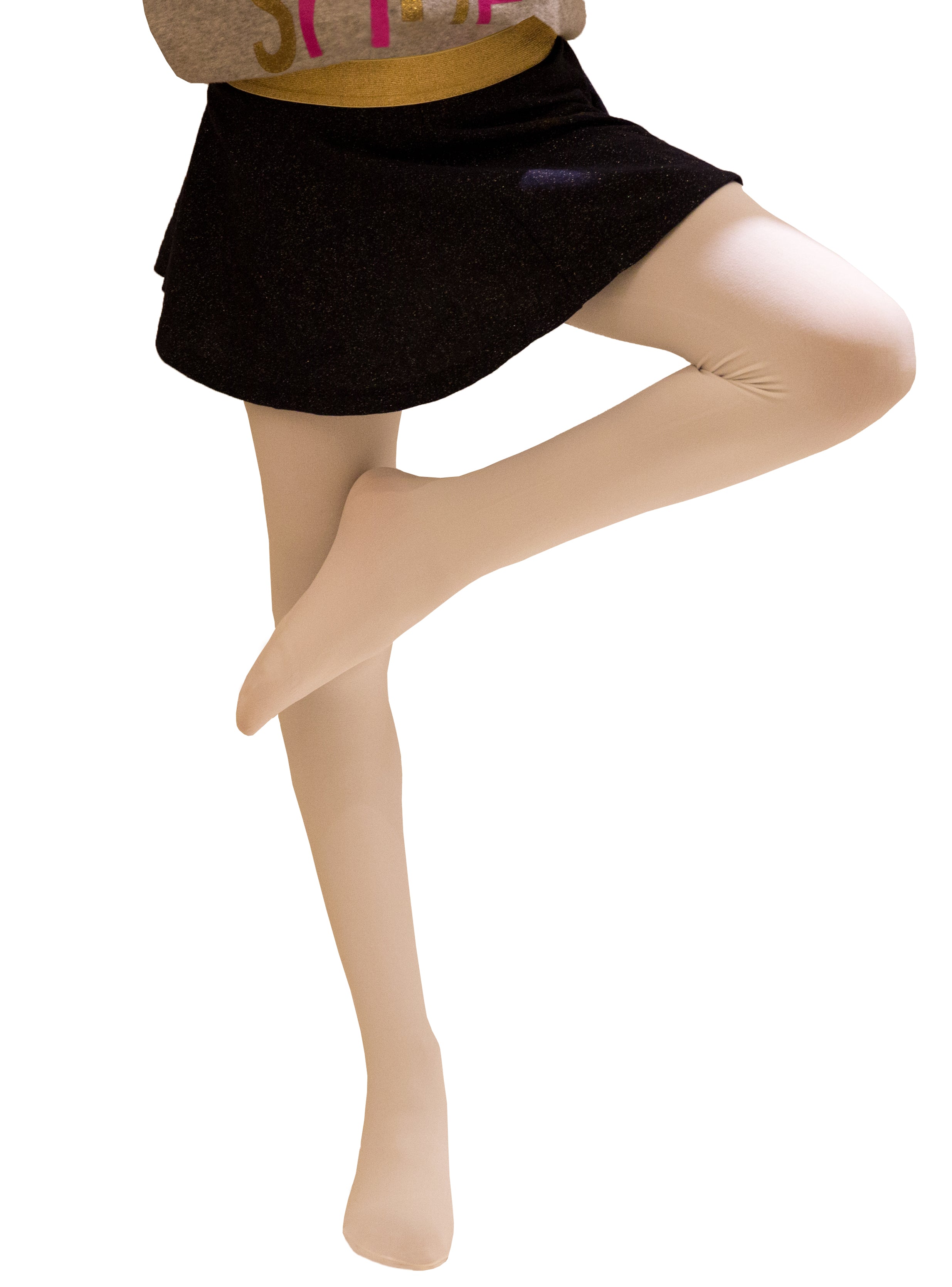 Semi-Opaque Plain Tights for Girls