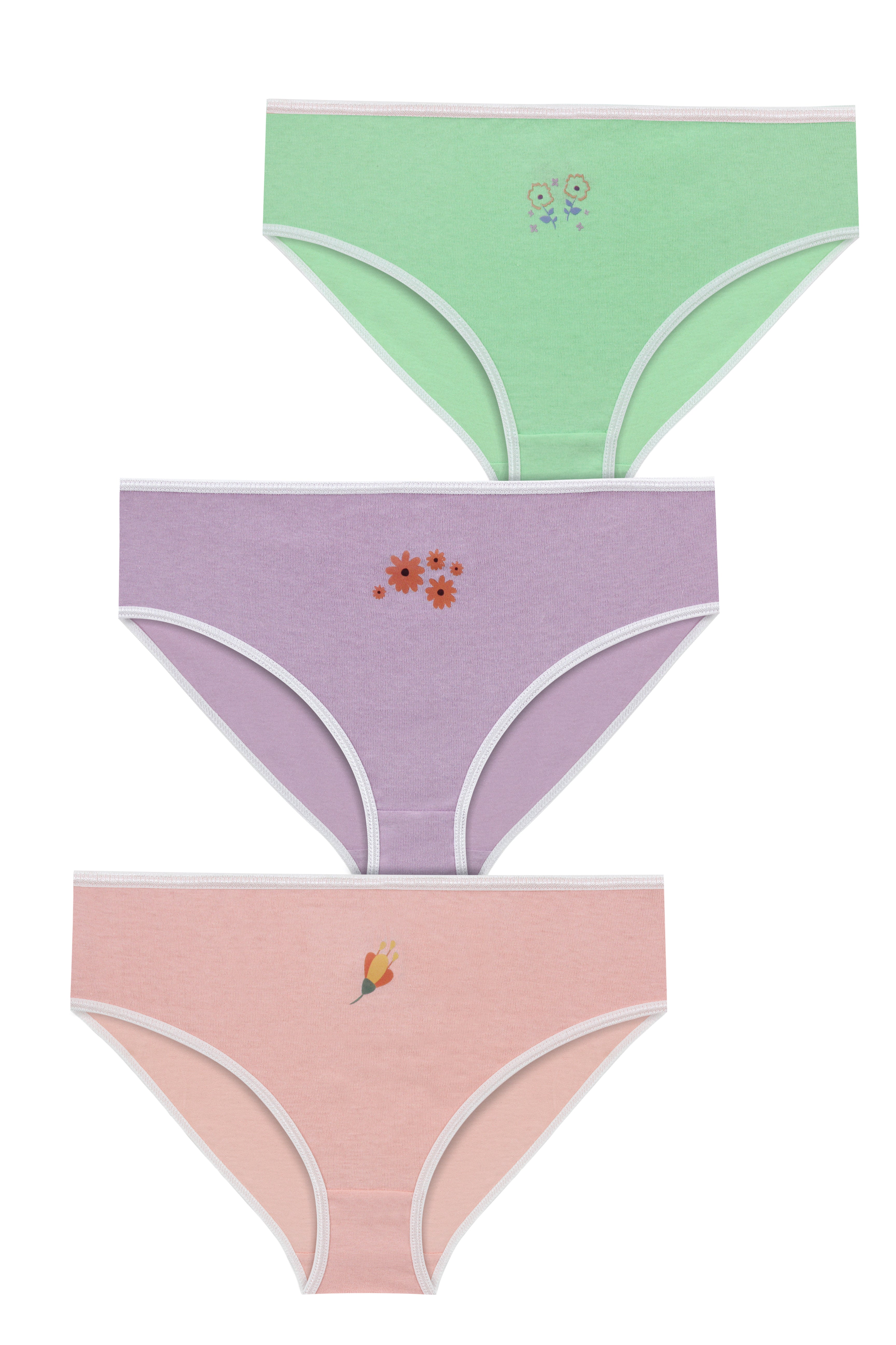 Bikini Underwear 3-Pack for Girls