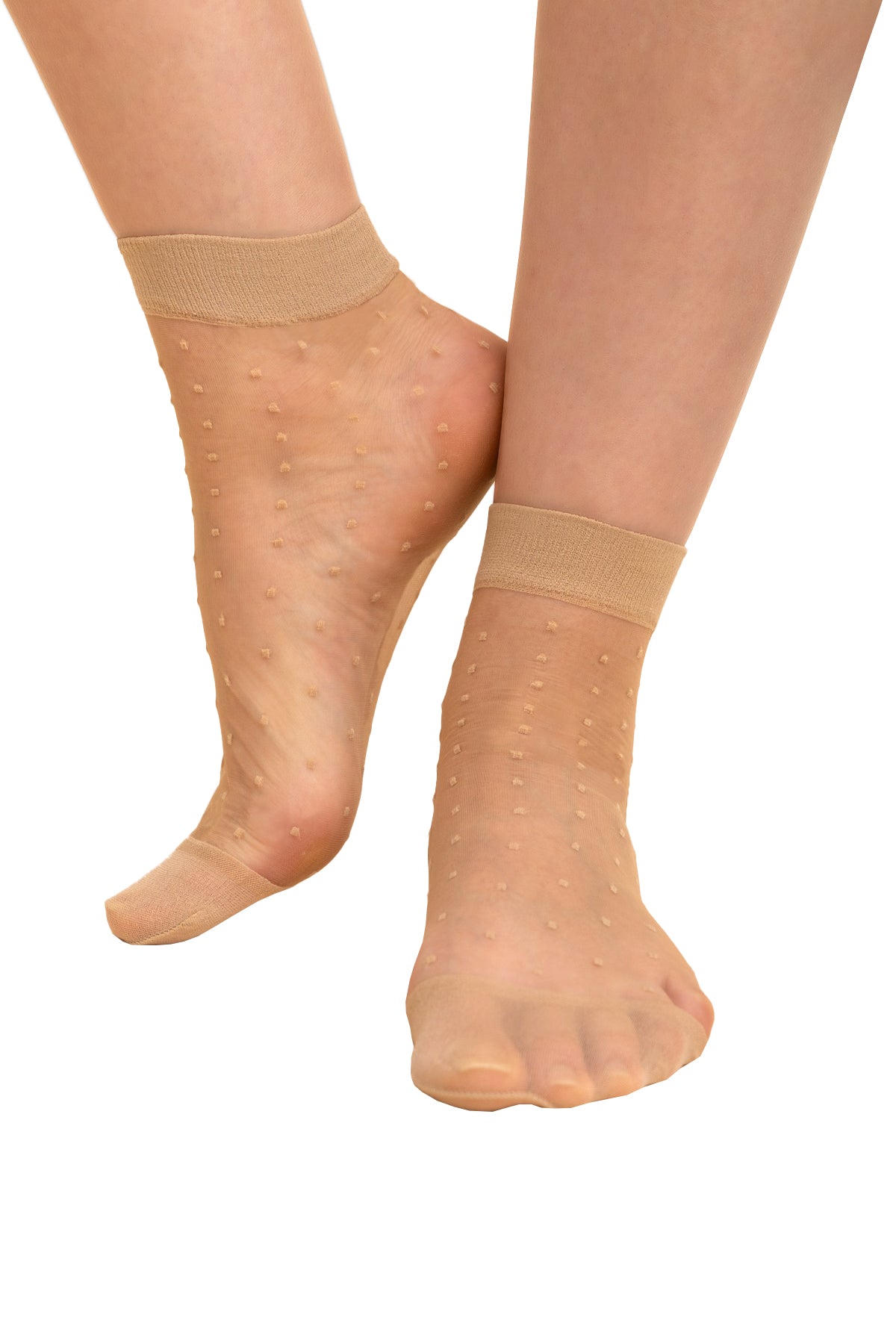 Ultra-Sheer Ankle-High Patterned Dots