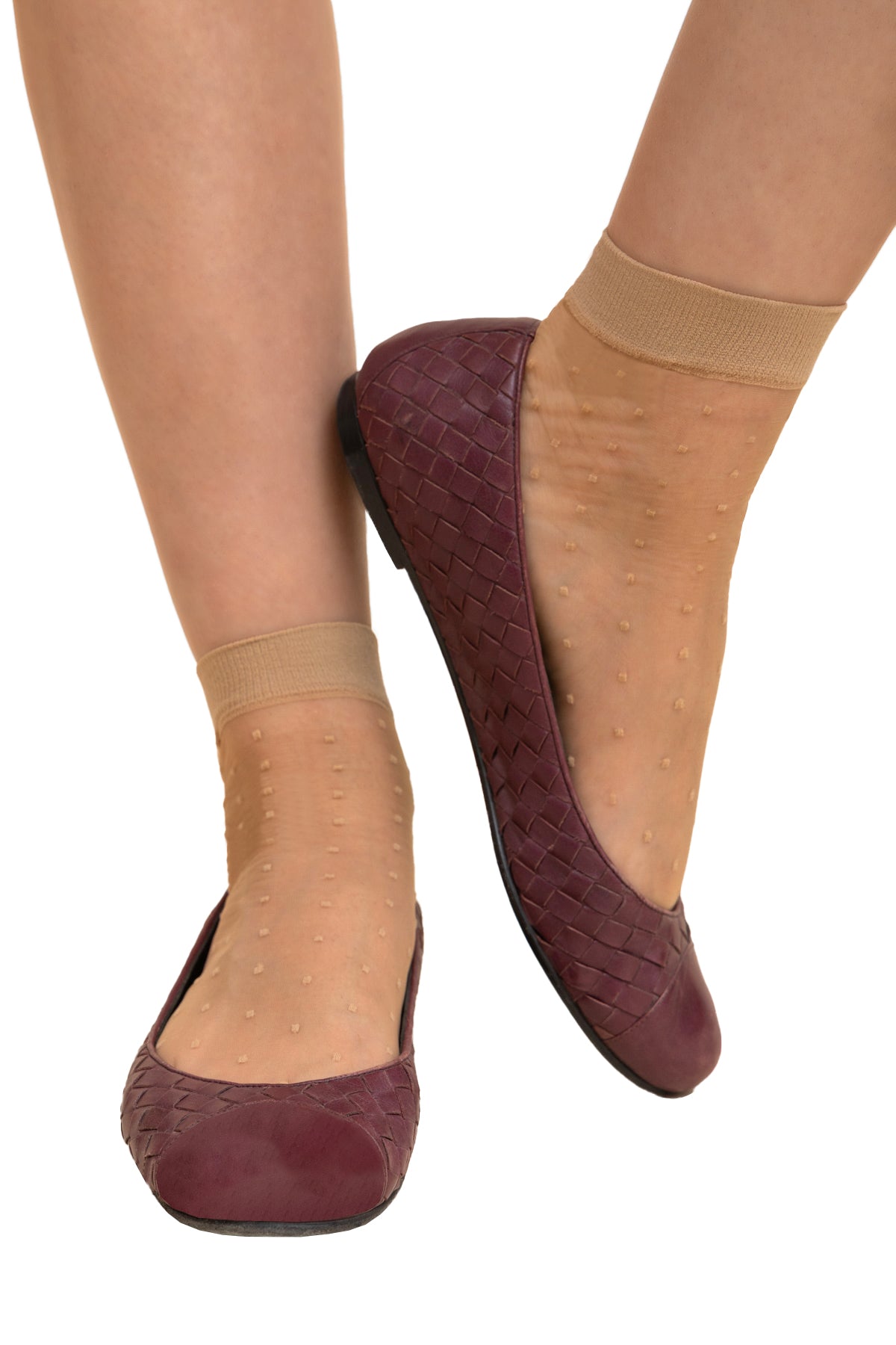 Ultra-Sheer Ankle-High Patterned Dots