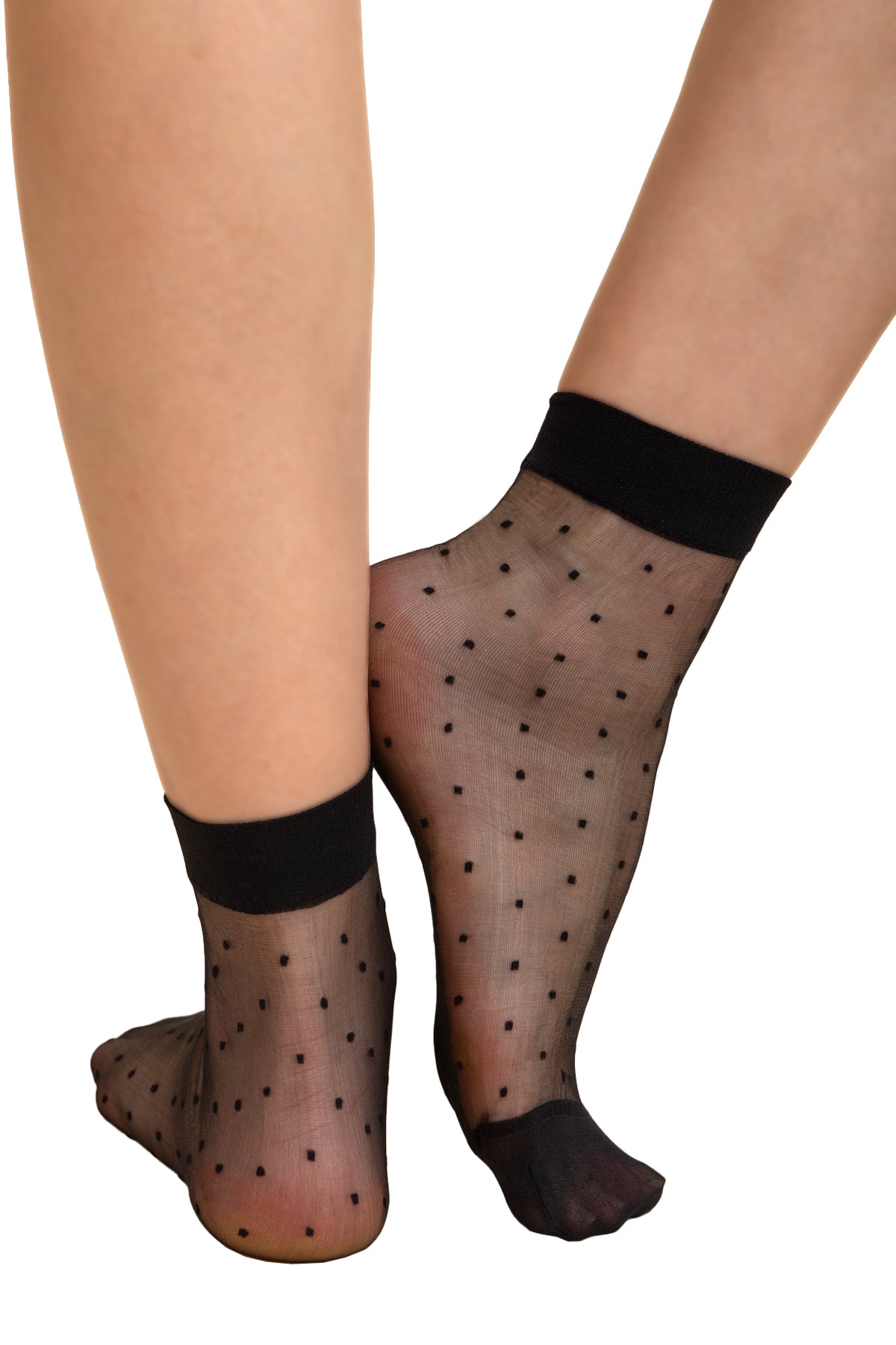 Ultra-Sheer Ankle-High Patterned Dots