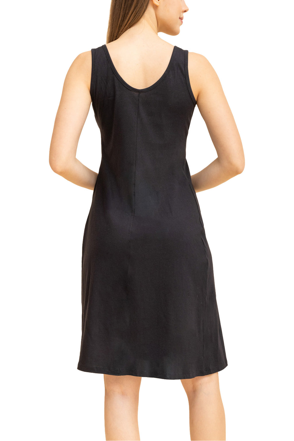 Mid-Length Cotton Slip Dress for Women