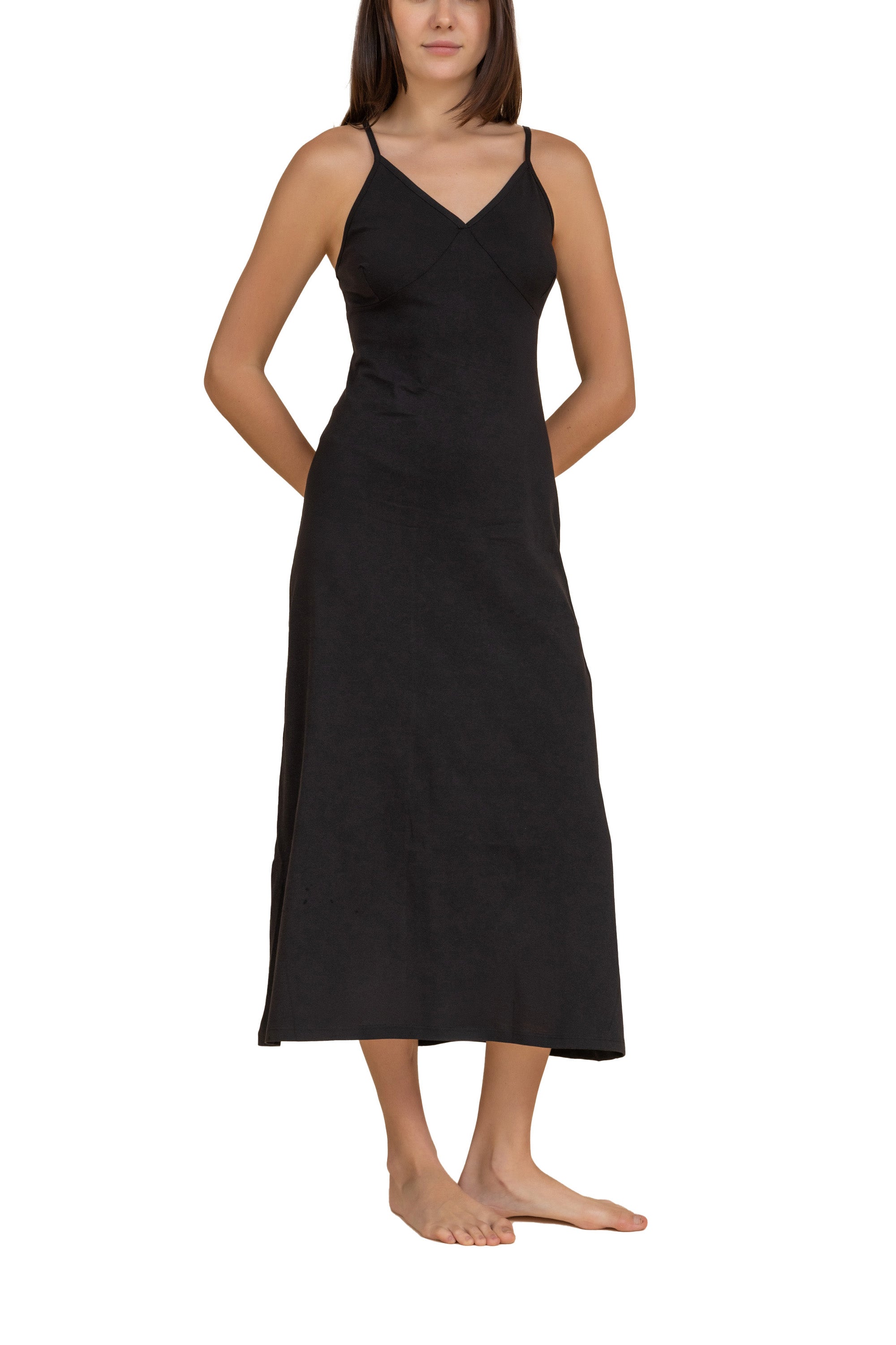 Full-Length Cotton Slip Dress for Women