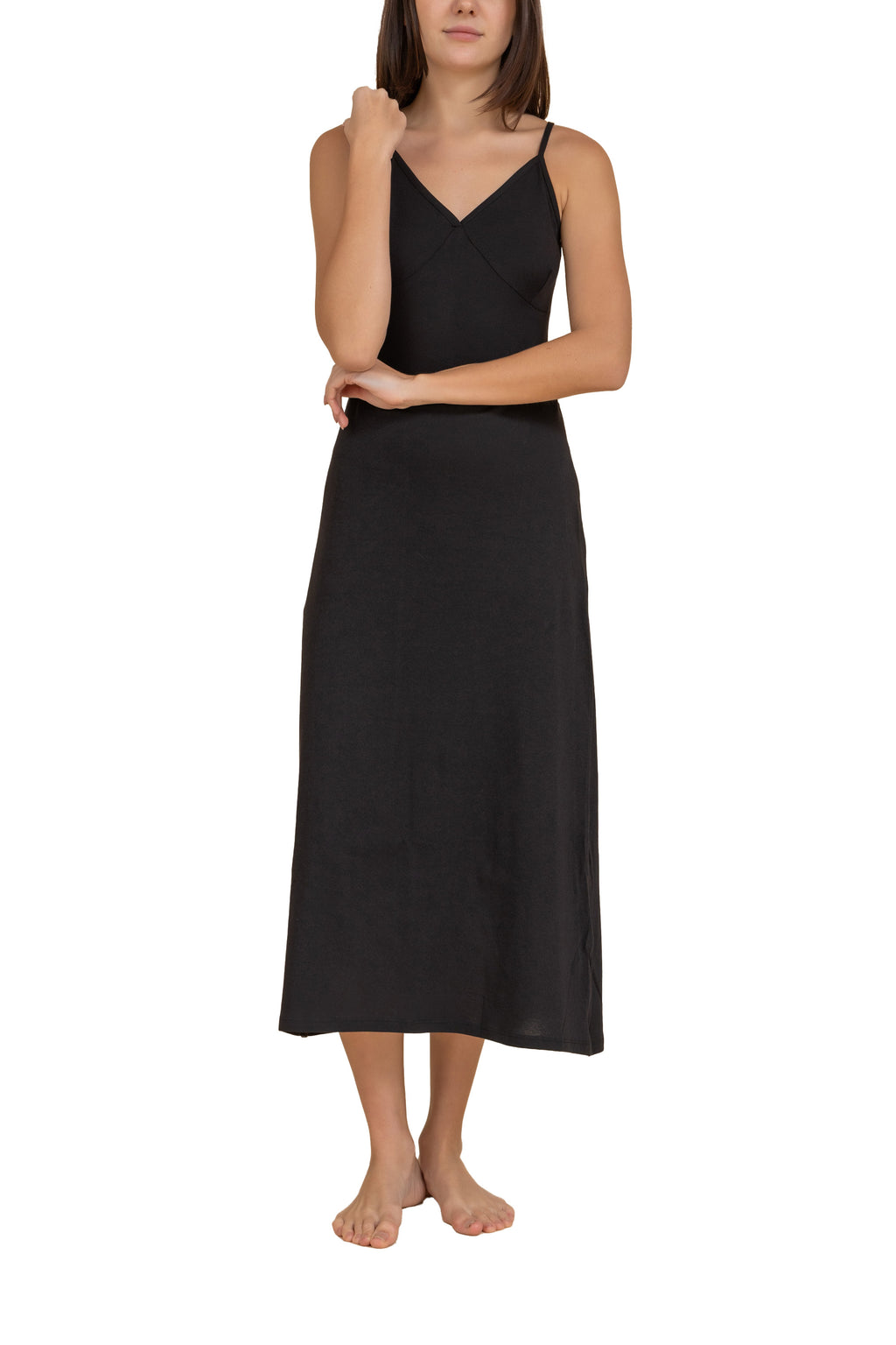 Full-Length Cotton Slip Dress for Women