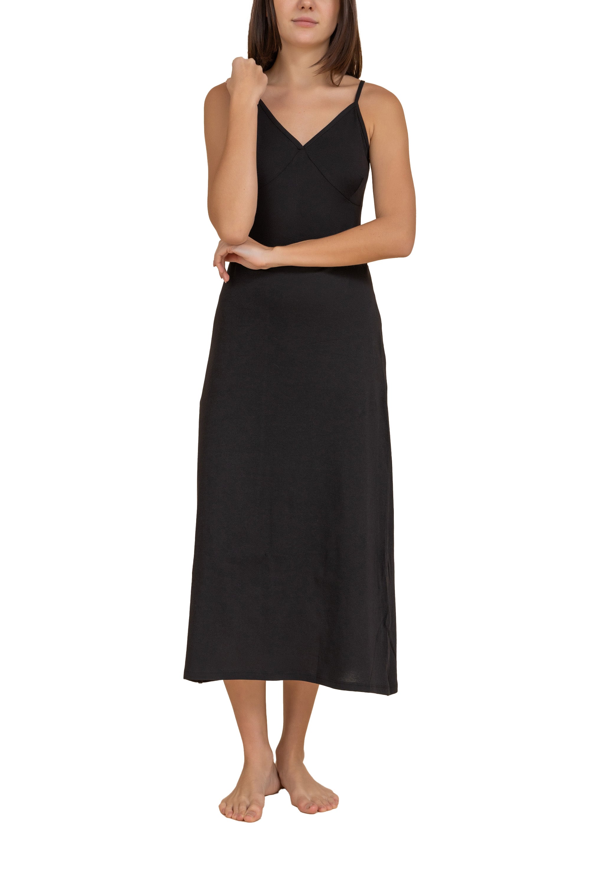 Full-Length Cotton Slip Dress for Women