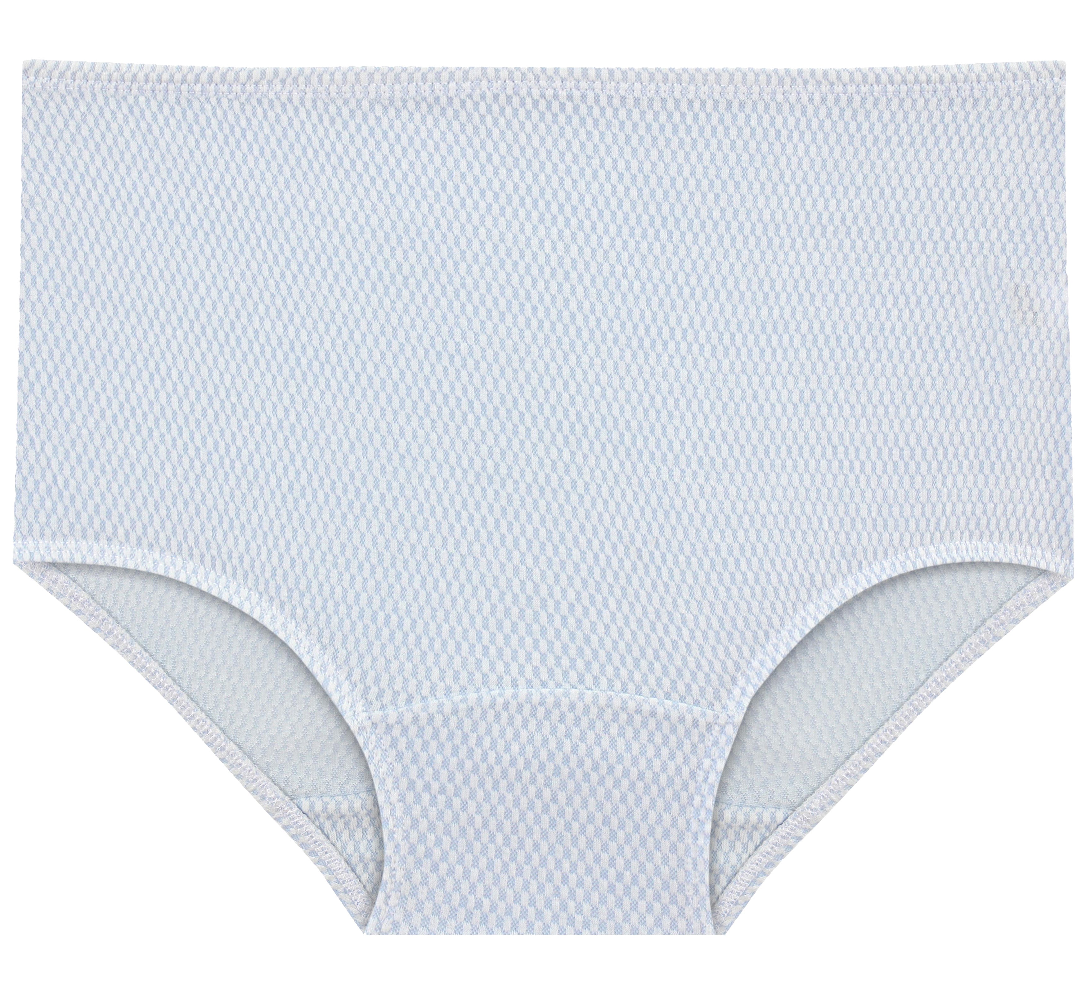 High-Waist Maxi Briefs for Women – Honeycomb-Knit (Soft Colors)