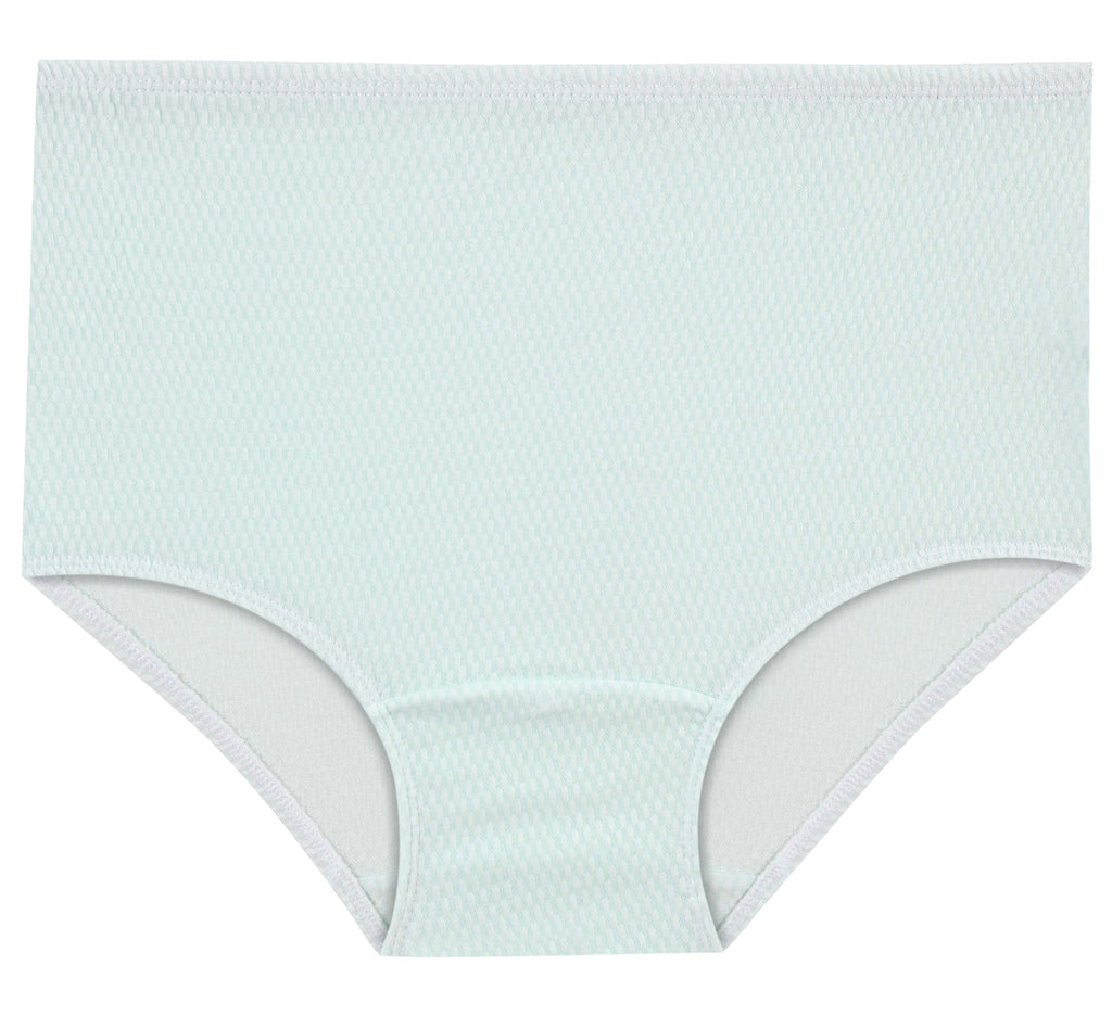 High-Waist Maxi Briefs for Women – Honeycomb-Knit (Soft Colors)