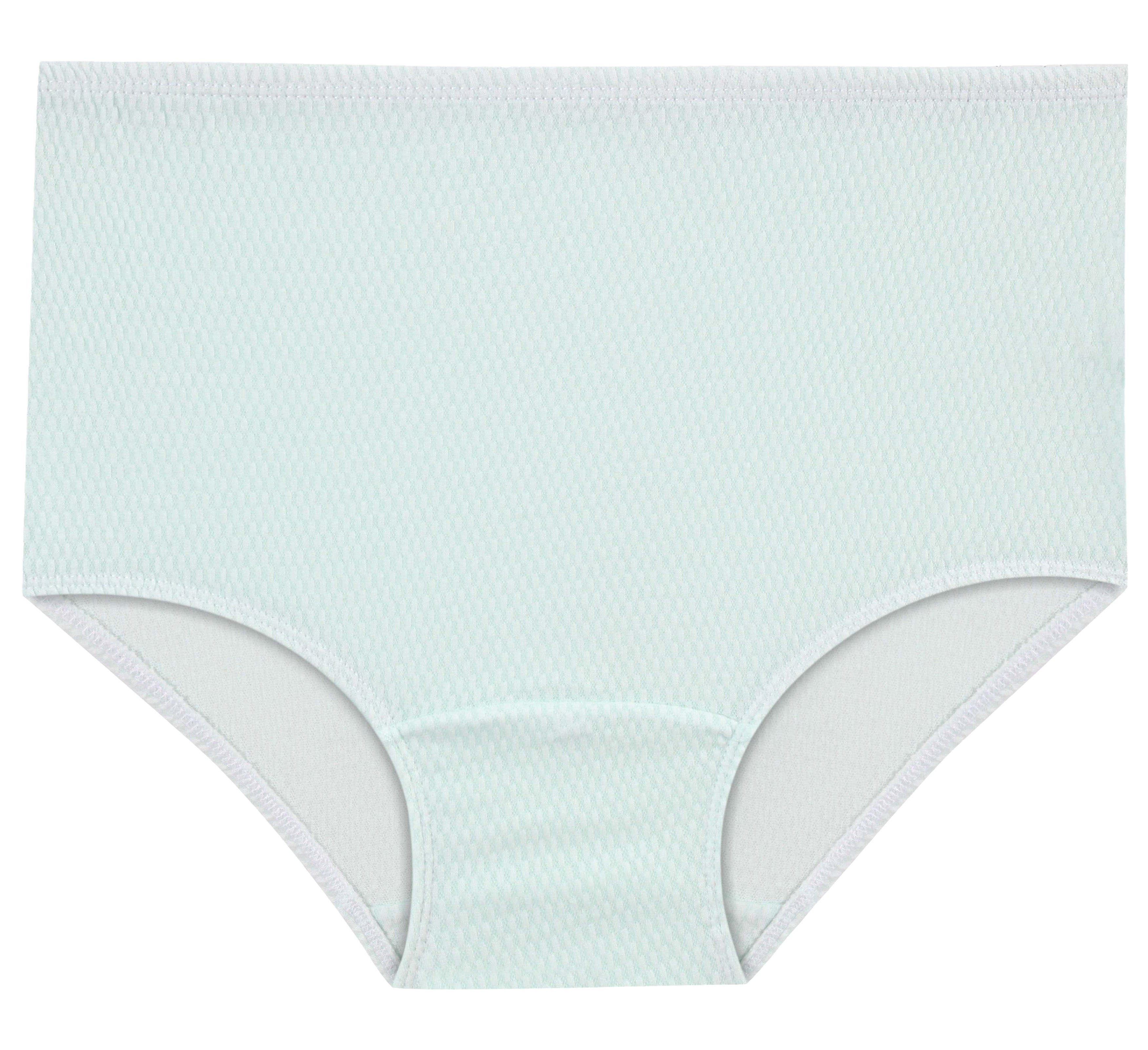 High-Waist Maxi Briefs for Women – Honeycomb-Knit (Soft Colors)