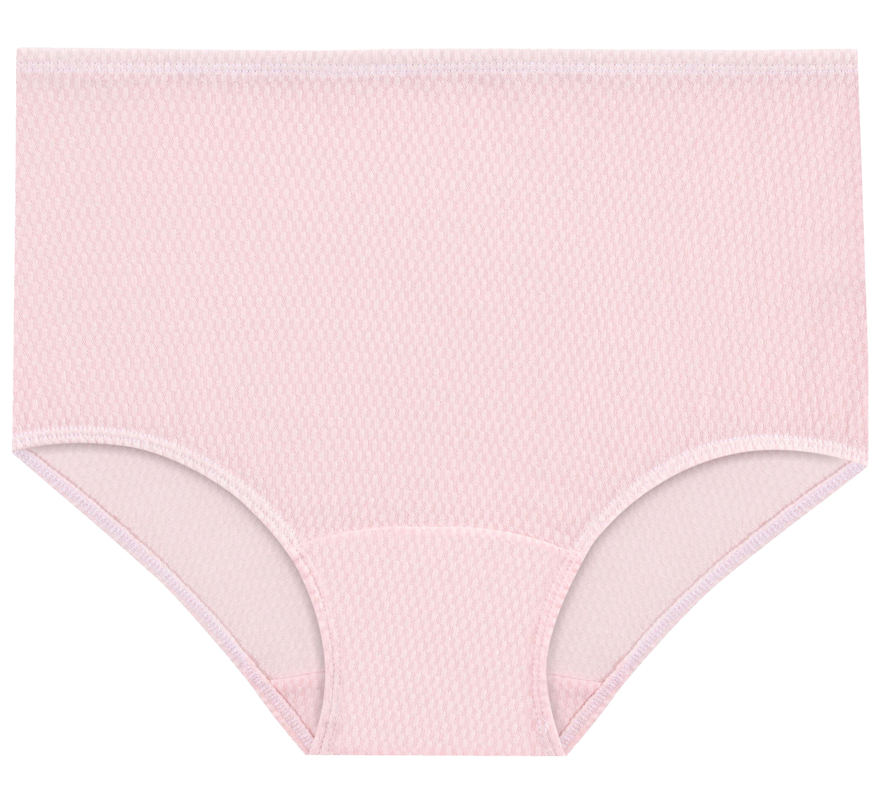 High-Waist Maxi Briefs for Women – Honeycomb-Knit (Soft Colors)