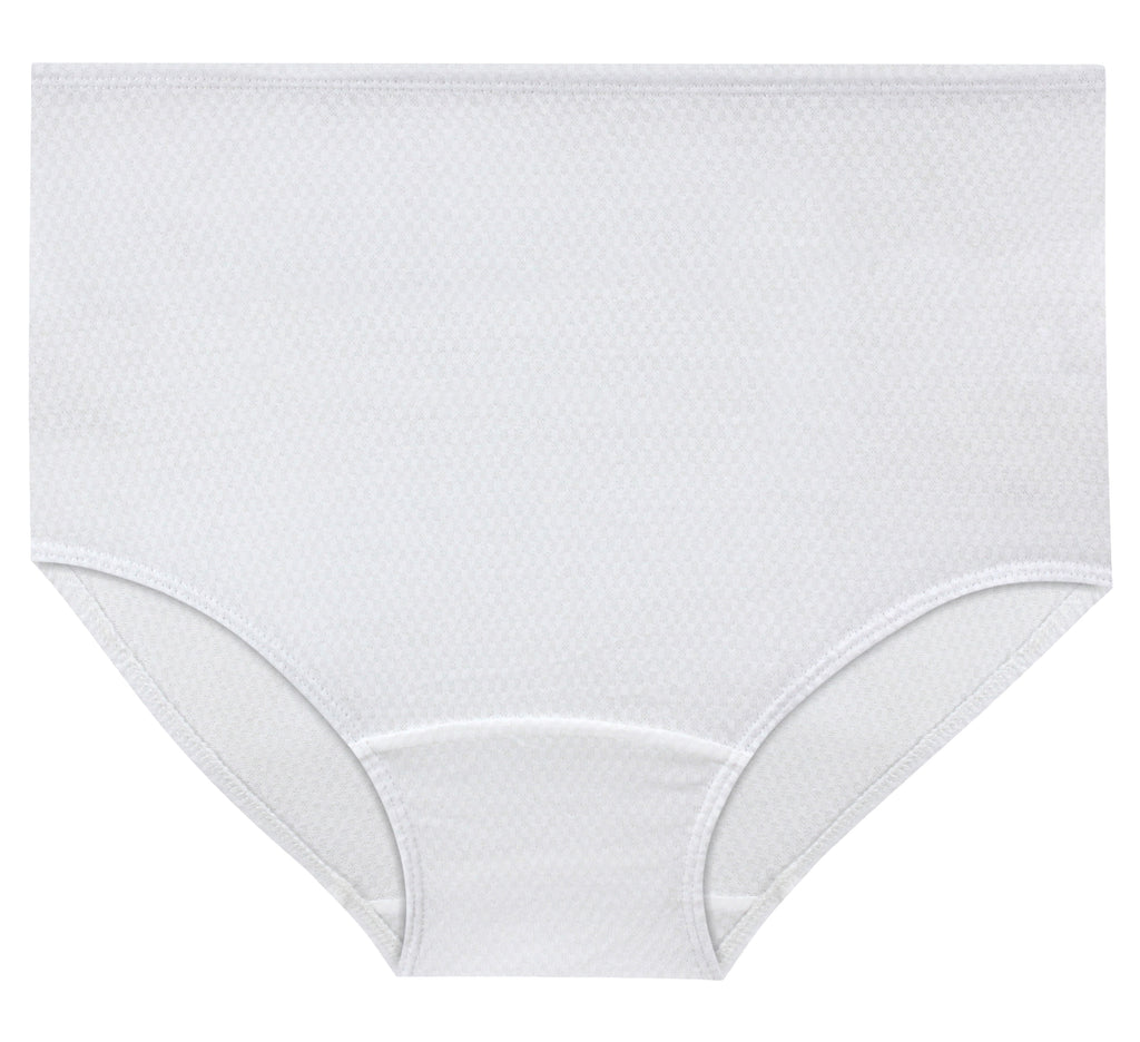 High-Waist Maxi Briefs for Women – Honeycomb-Knit (Soft Colors)