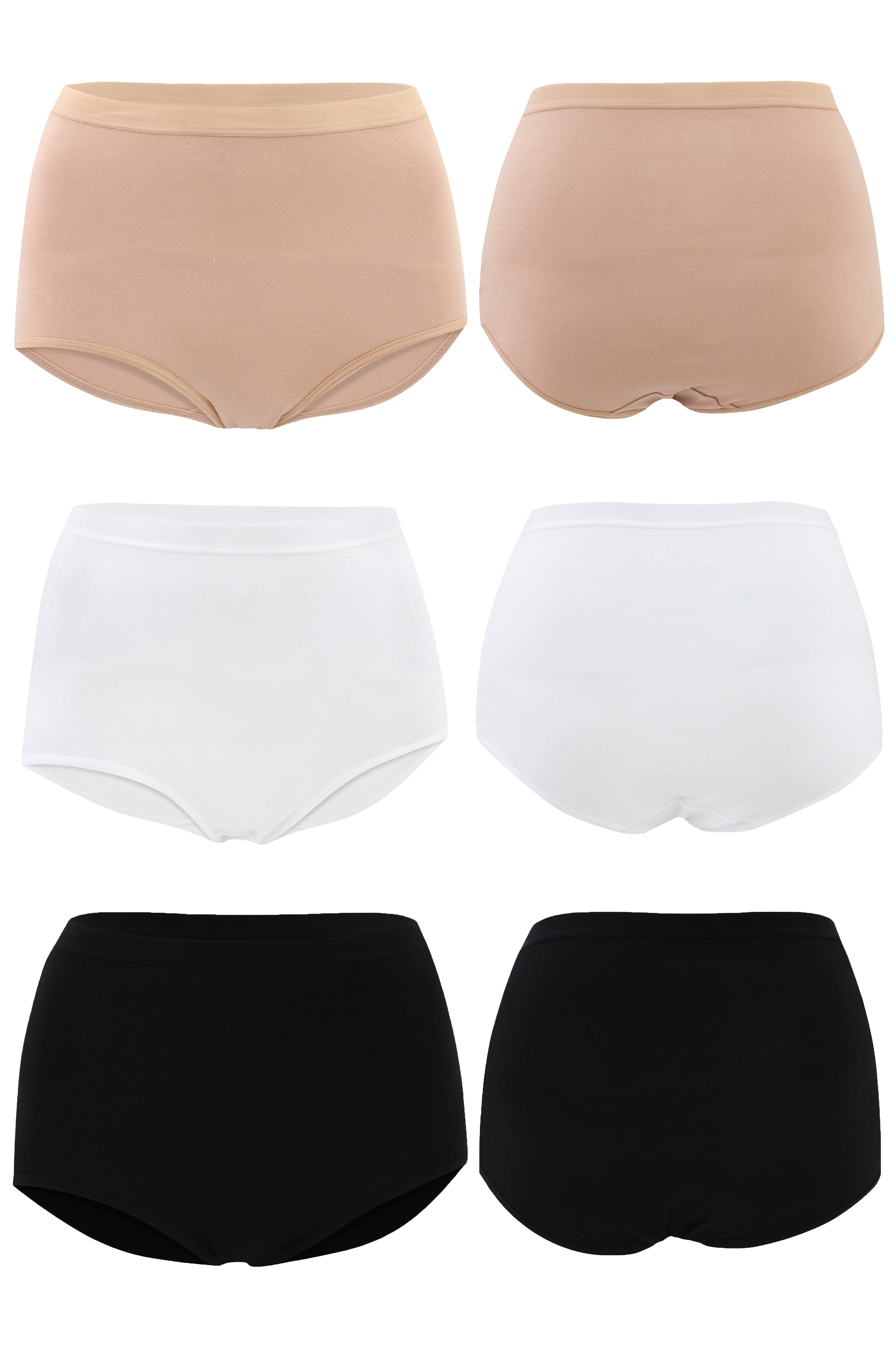 High-Waist Maxi Briefs for Women (Essential Colors)