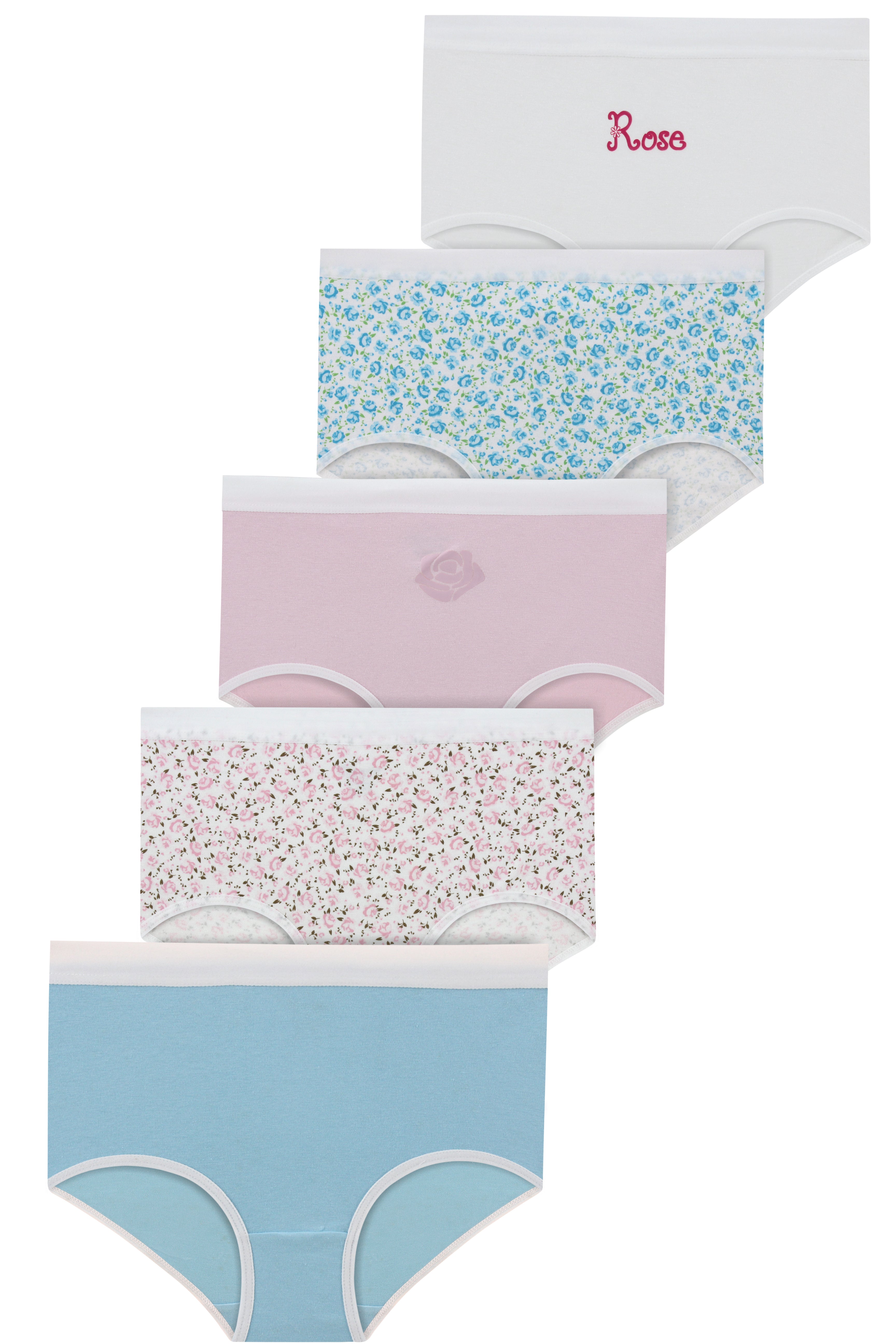 Briefs for Women – Mid-Waist Classic – 5PP Prints/Soft Colors