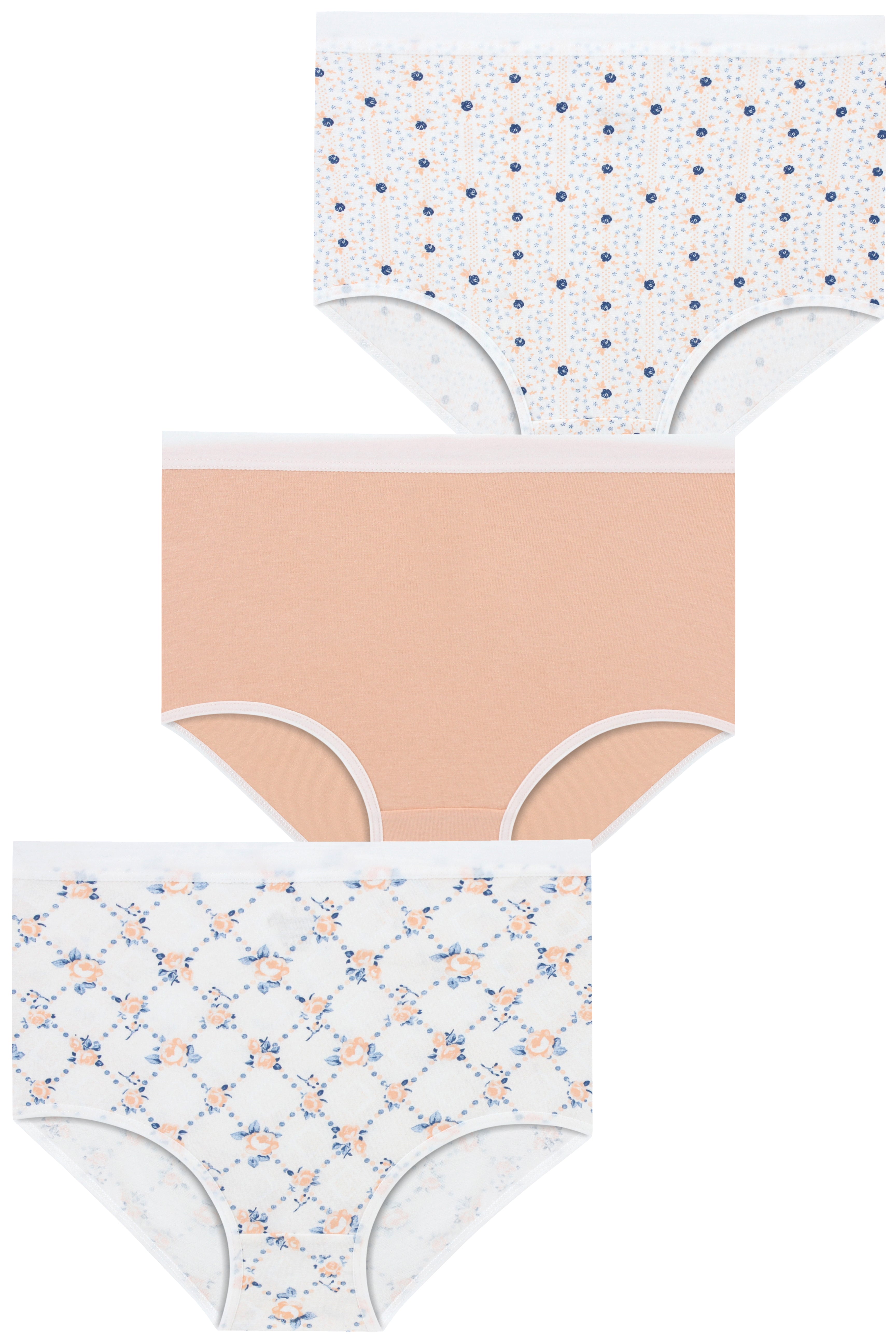 High-Waist Maxi Briefs 3PP for Women (Prints/Soft Colors)