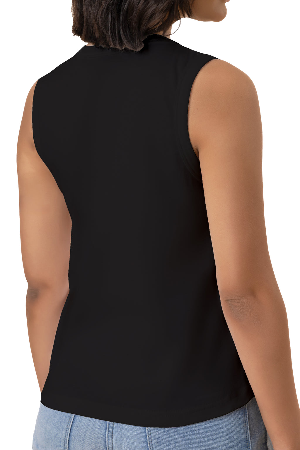 Sleeveless V-Neck Cotton Top