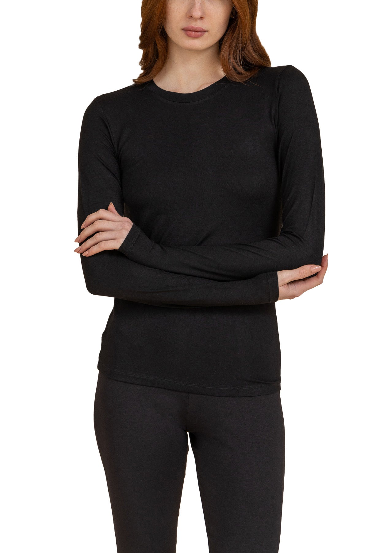 Long-Sleeve Viscose Top for Women