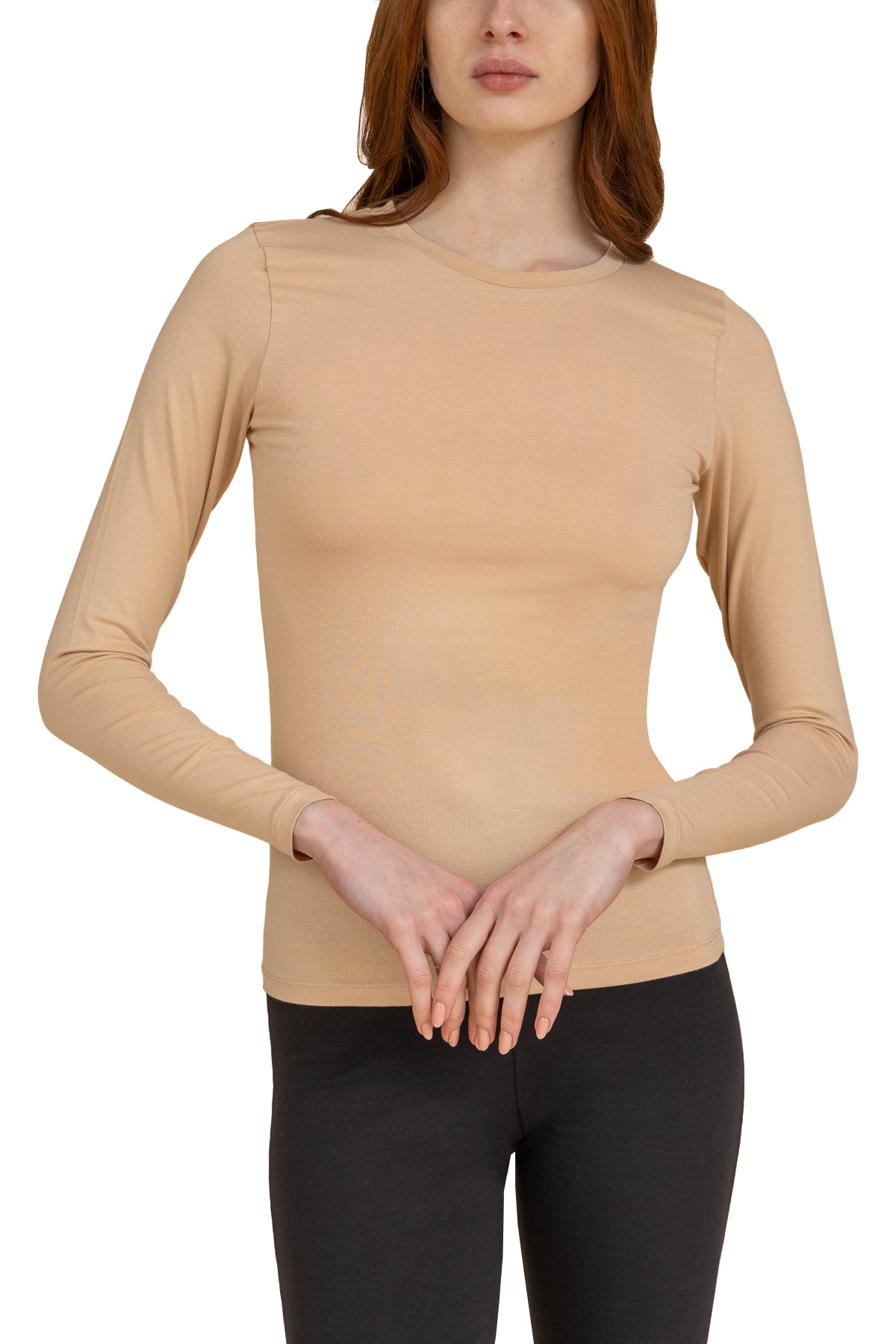 Long-Sleeve Cotton Top for Women