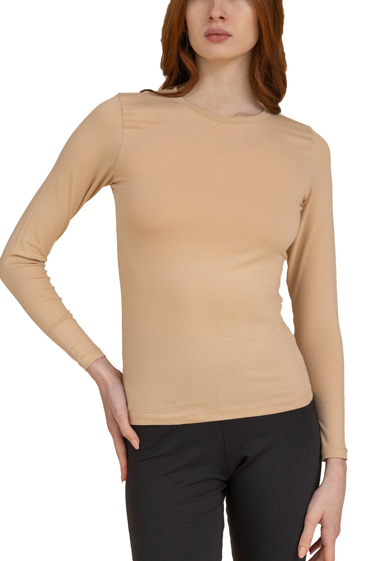Long-Sleeve Cotton Top for Women