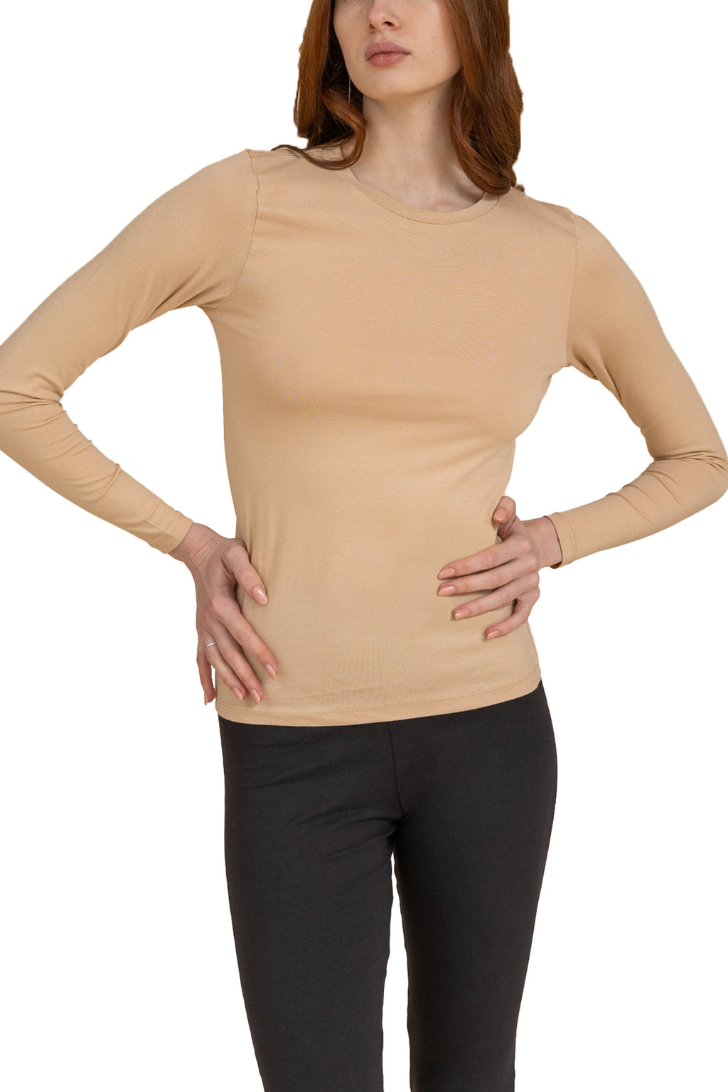 Long-Sleeve Cotton Top for Women